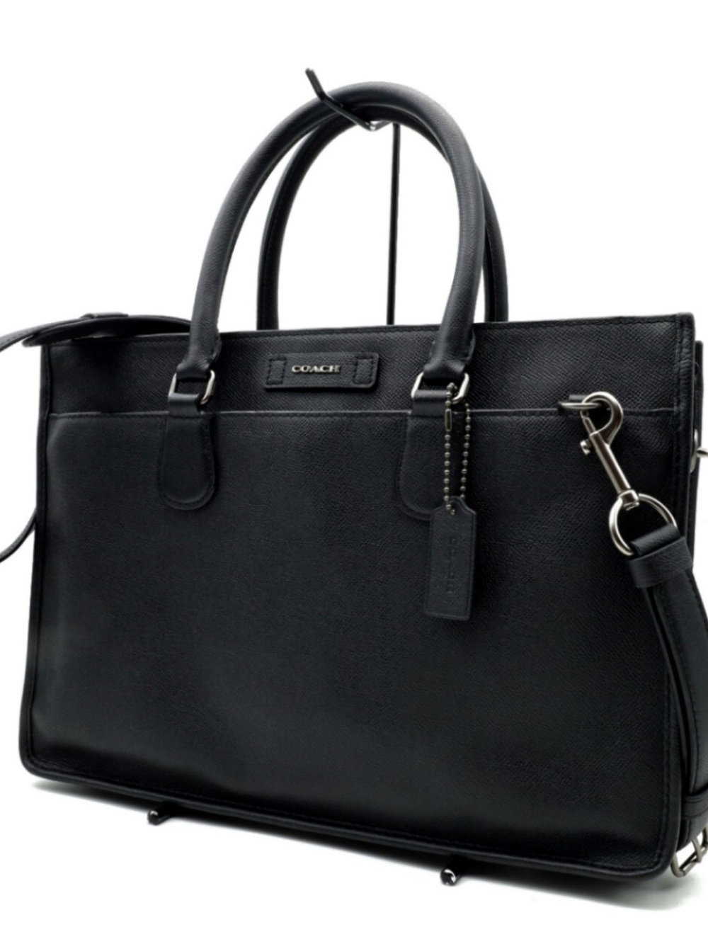 COACH Metropolitan Saffiano Leather Beckett Structured Briefcase Laptop Bag